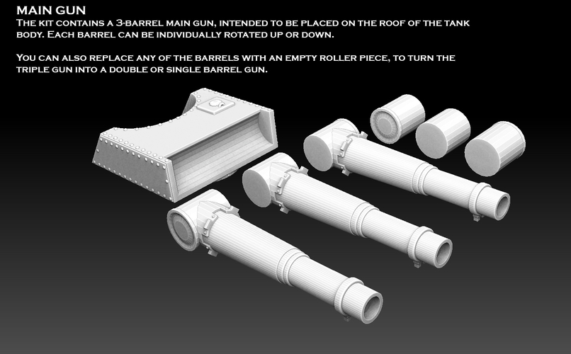 Modular Superheavy Tank 3D Print 476071