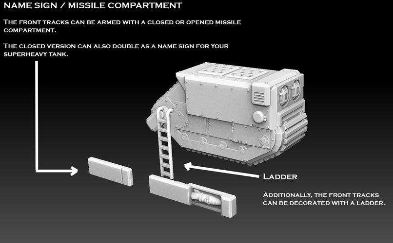 Modular Superheavy Tank 3D Print 476072