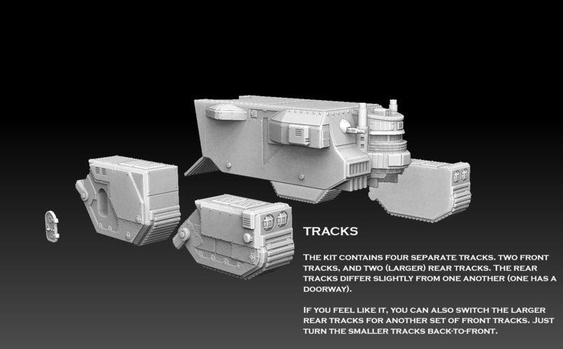 Modular Superheavy Tank 3D Print 476076