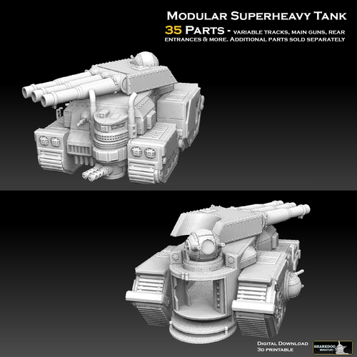 Modular Superheavy Tank 3D Print 476079