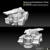 Small Modular Superheavy Tank 3D Printing 476079