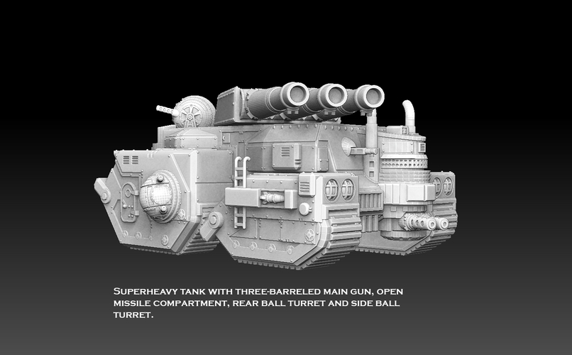 Modular Superheavy Tank 3D Print 476080