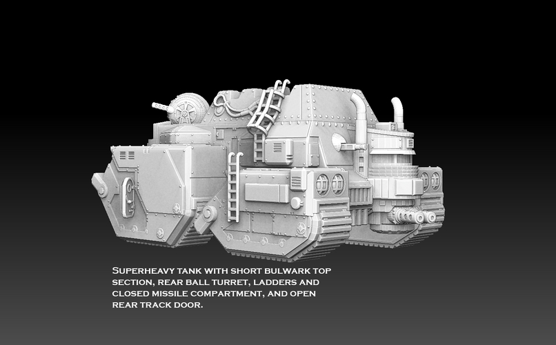 Modular Superheavy Tank 3D Print 476081