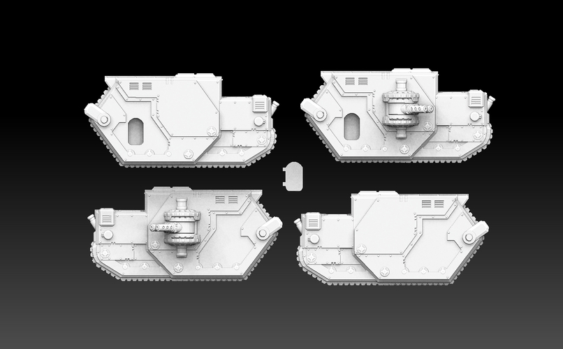 Semi- Rhomboid Tank Tracks 3D Print 476088