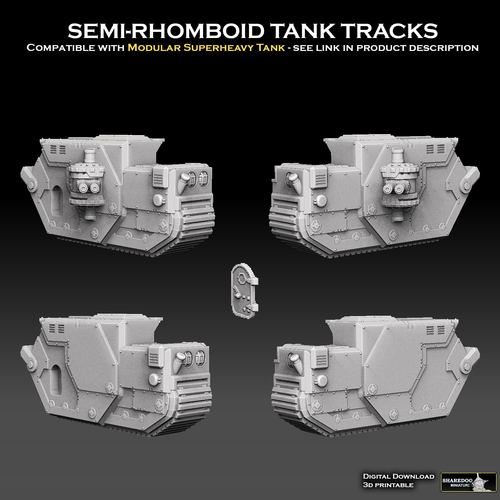 Semi- Rhomboid Tank Tracks 3D Print 476089