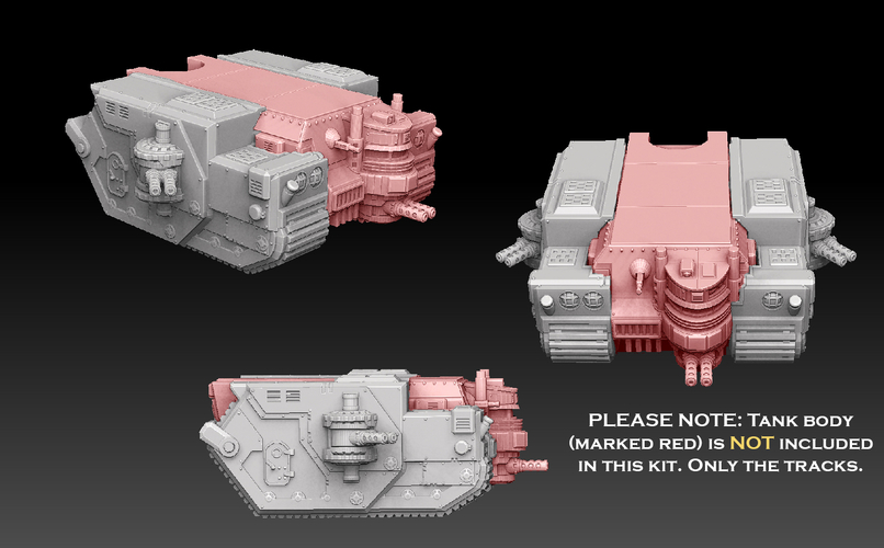 Semi- Rhomboid Tank Tracks 3D Print 476094