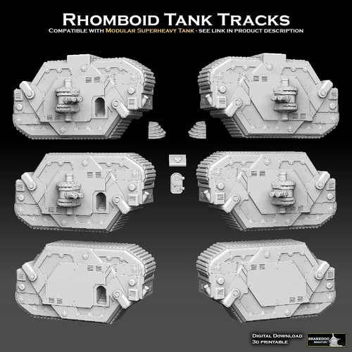 Rhomboid Tank Tracks 3D Print 476096