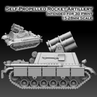Small Self-Propelled Rocket Artillery Kit 3D Printing 476131