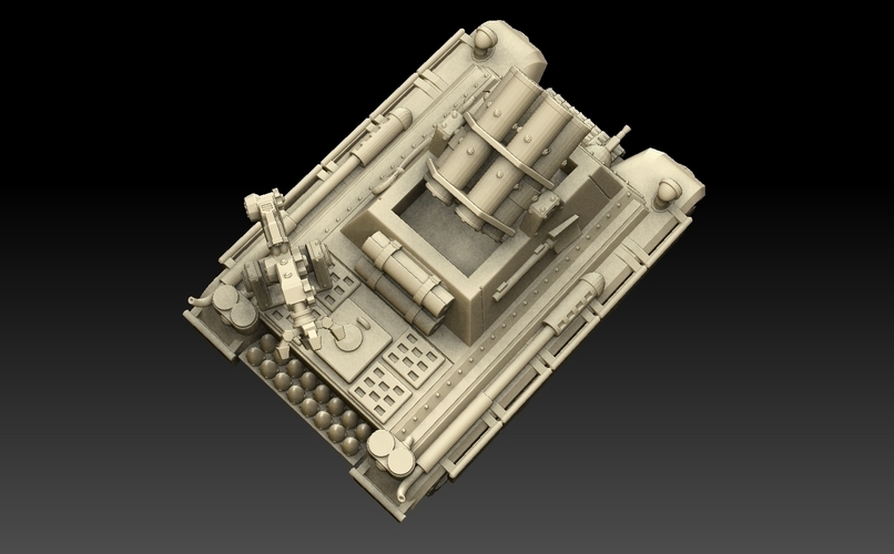 Self-Propelled Rocket Artillery Kit 3D Print 476134