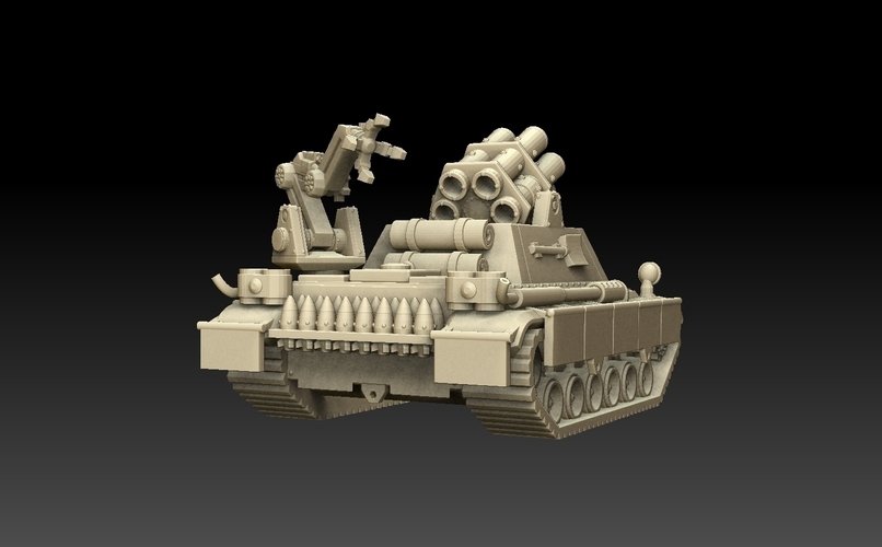Self-Propelled Rocket Artillery Kit 3D Print 476135