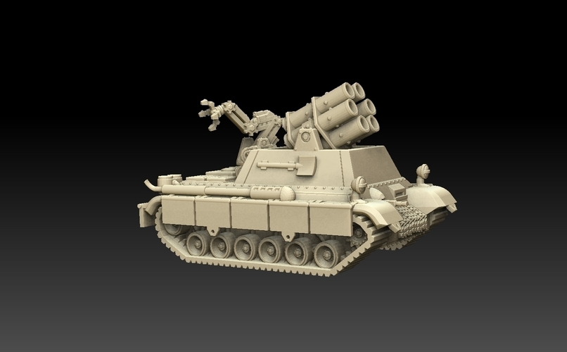 Self-Propelled Rocket Artillery Kit 3D Print 476136