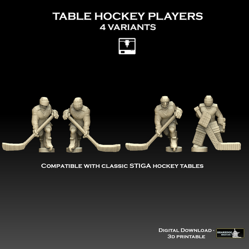 Table Hockey Player Team 3D Print 476201