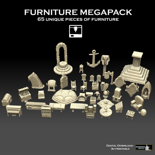 Furniture Megapack 3D Print 476254