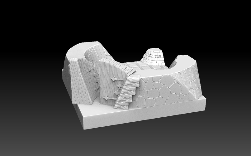 Drakborgen 3D Tiles Corner Tower Pack 3D Print 476327