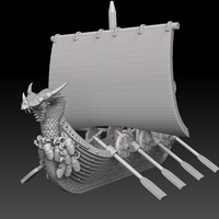 Small Naglfar Viking Longship 3D Printing 476360