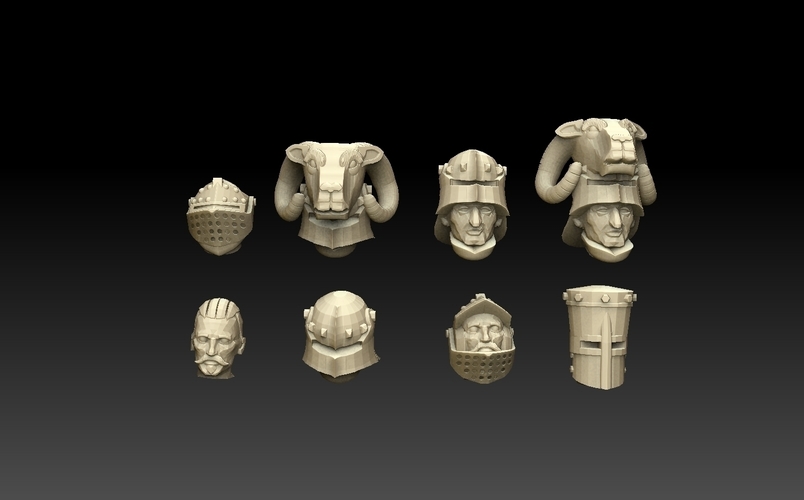 3D Printed Ram Knights Megapack by sharedogminiatures | Pinshape