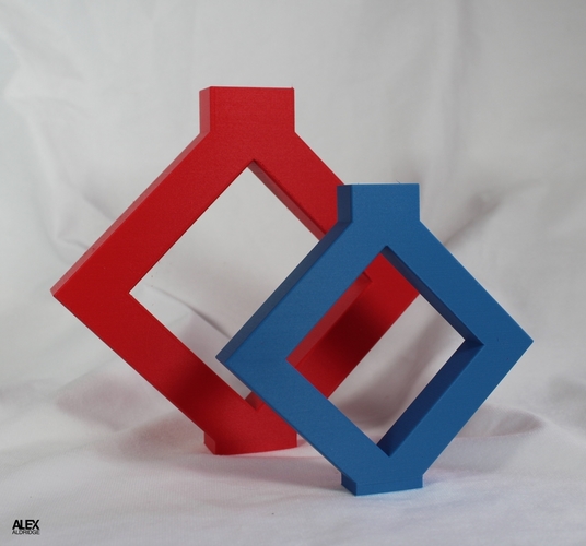 3D Hollow Diamond Vase 3D Print 476454