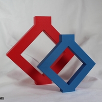 Small 3D Hollow Diamond Vase 3D Printing 476454