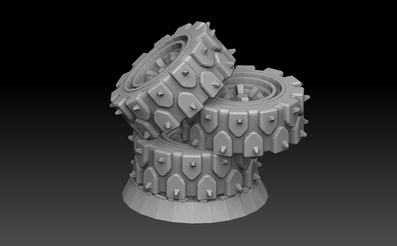 Round Base Megapack 3D Print 476503