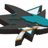 Small San Jose Sharks logo 3D Printing 47655