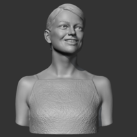 Emma Stone 3D print model - Thumbnail 10