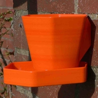 Small Plant pot, wall mounting, with tray built in 3D Printing 477097