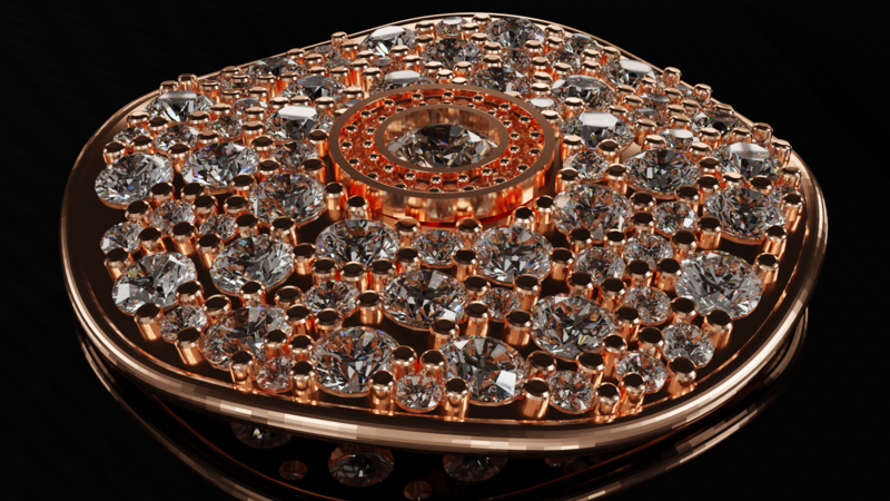 EARRING WITH GEMS 3D PRINT MODEL STL