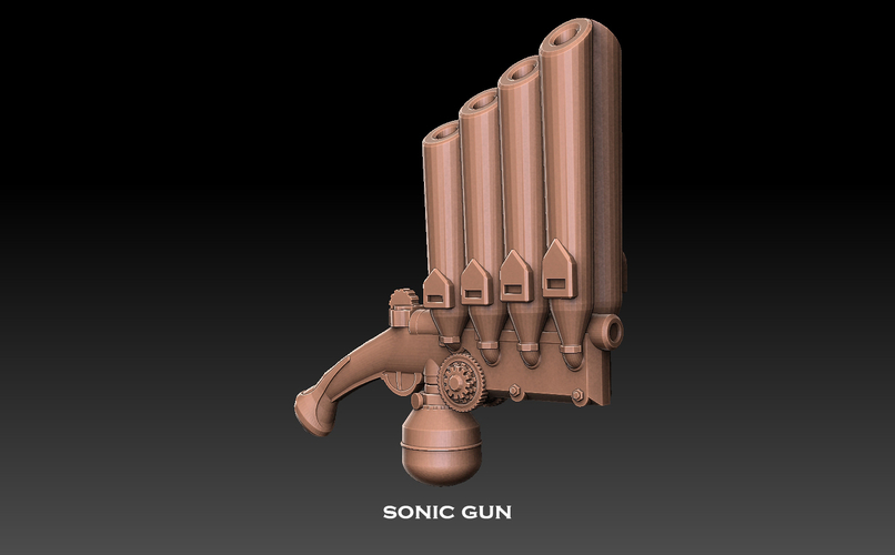 Steampunk Pistol Megapack 3D Print 477451