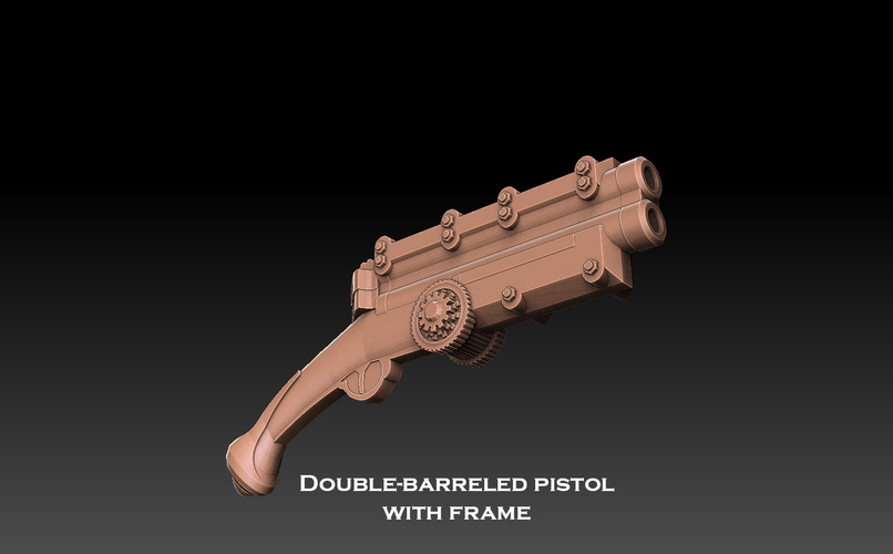 Steampunk Pistol Megapack 3D Print 477453