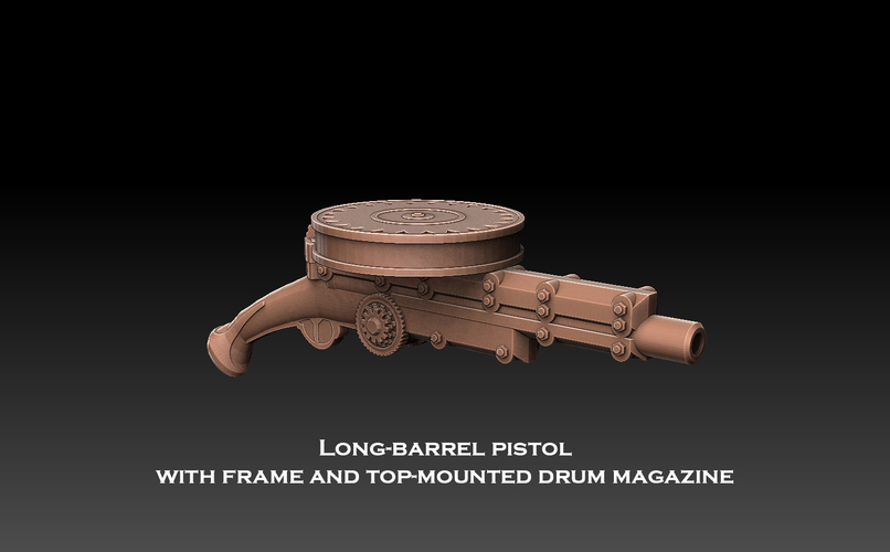 Steampunk Pistol Megapack 3D Print 477457