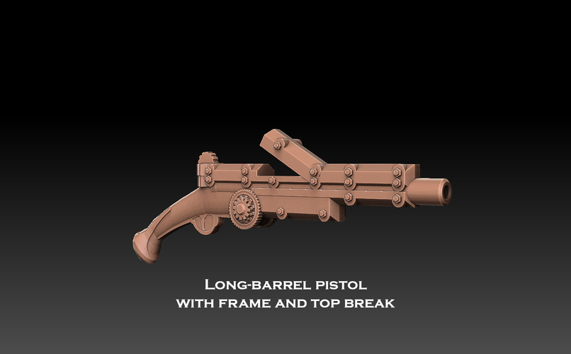 Steampunk Pistol Megapack 3D Print 477460