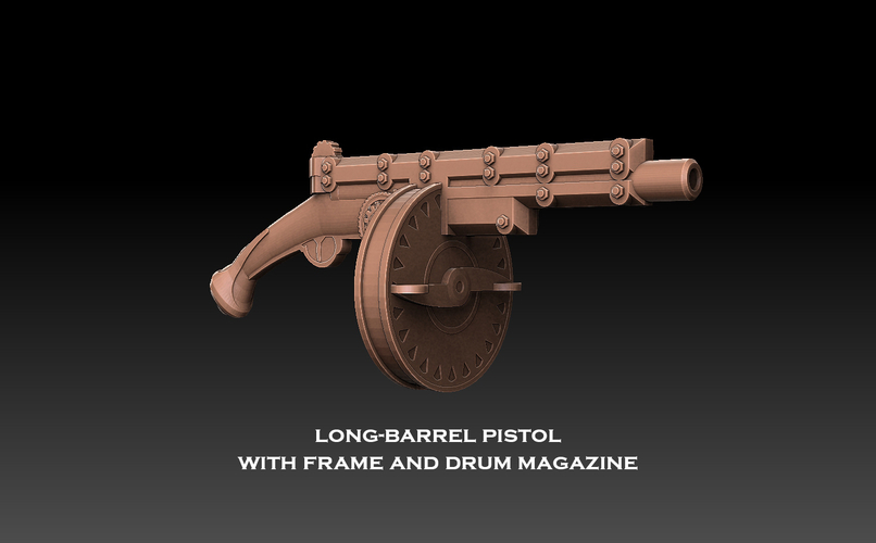 Steampunk Pistol Megapack 3D Print 477461