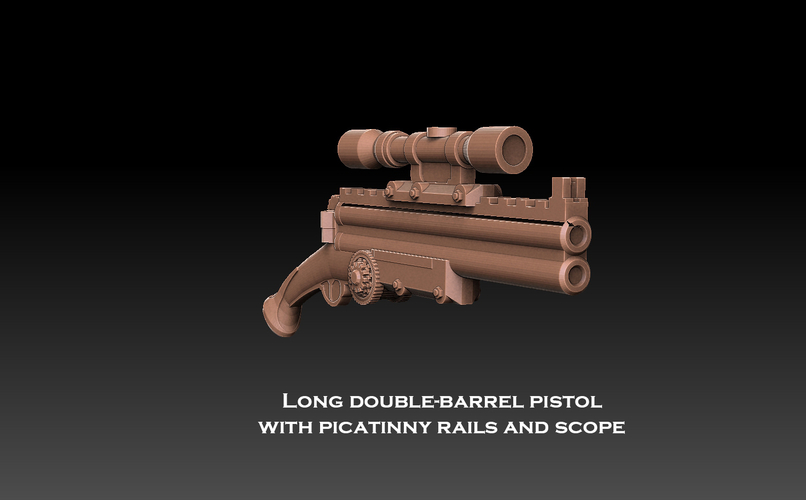 Steampunk Pistol Megapack 3D Print 477468