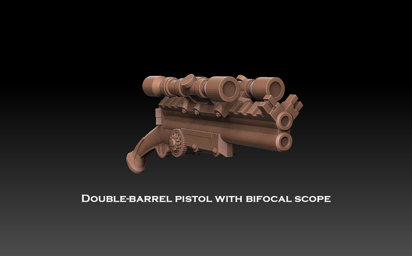 Steampunk Pistol Megapack 3D Print 477469