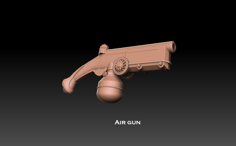 Steampunk Pistol Megapack 3D Print 477471