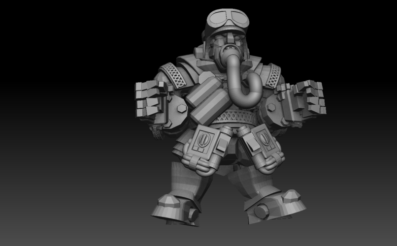 Space Dwarf War Stilts 3D Print 477476