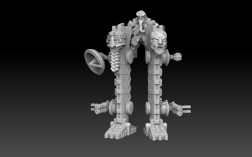 Space Dwarf War Stilts 3D Print 477479