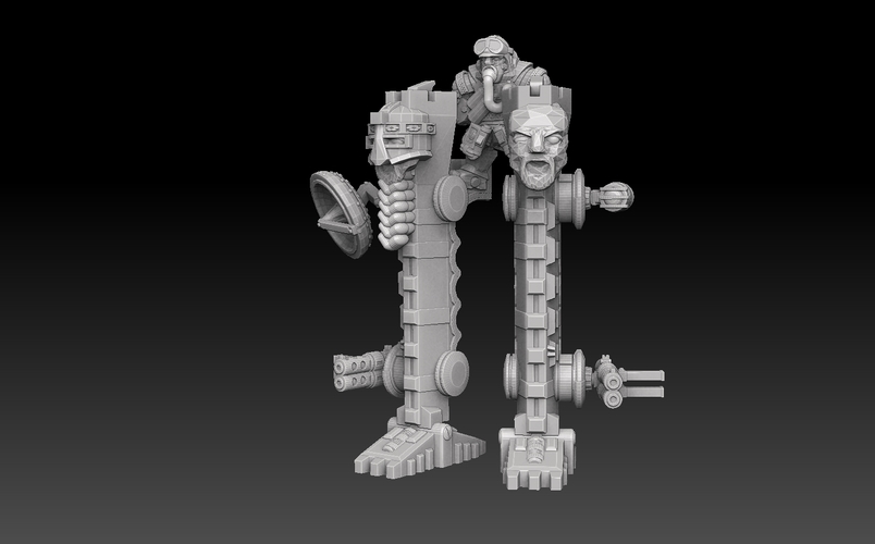 Space Dwarf War Stilts 3D Print 477481