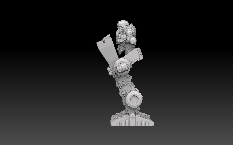 Space Dwarf War Stilts 3D Print 477482