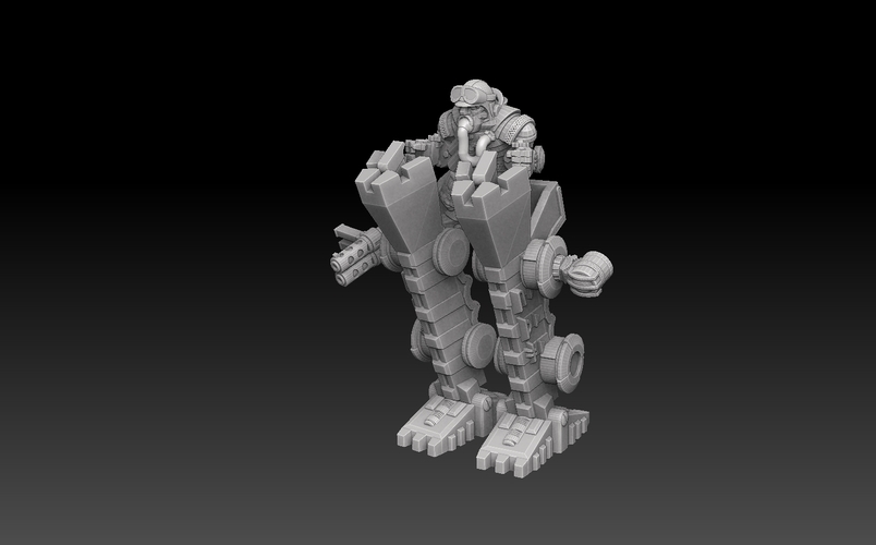 Space Dwarf War Stilts 3D Print 477483