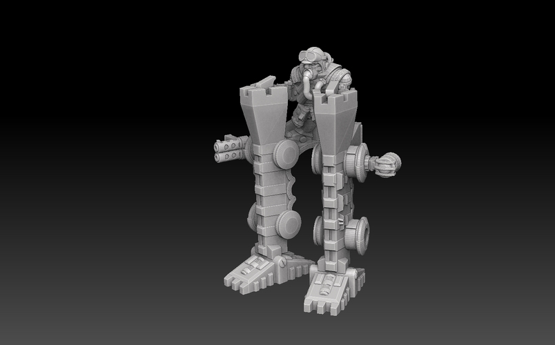 Space Dwarf War Stilts 3D Print 477484