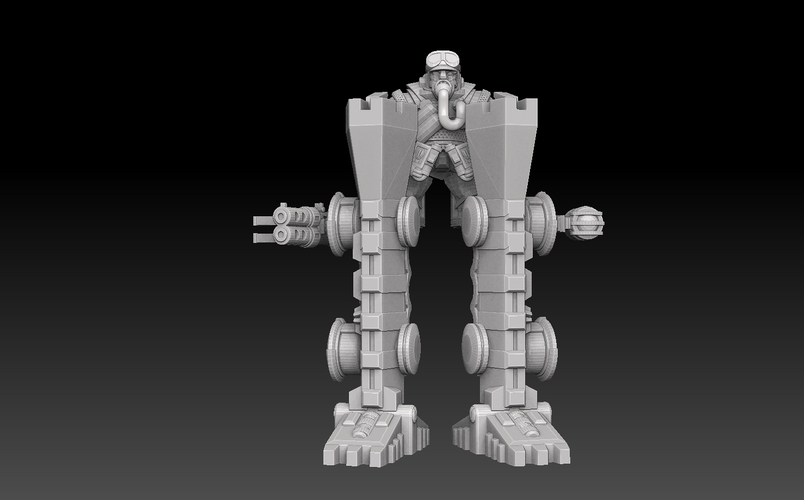 Space Dwarf War Stilts 3D Print 477485