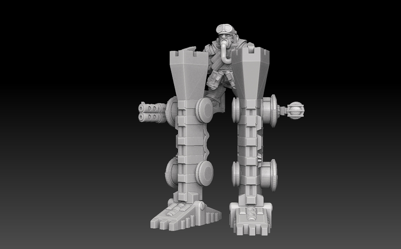 Space Dwarf War Stilts 3D Print 477487