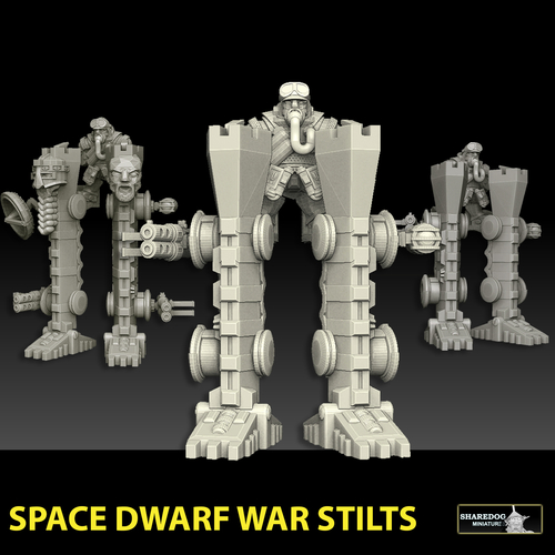 Space Dwarf War Stilts 3D Print 477490