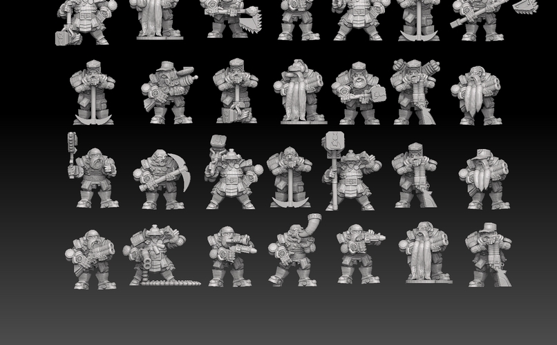 Space Dwarf Megapack Version 2 3D Print 477515