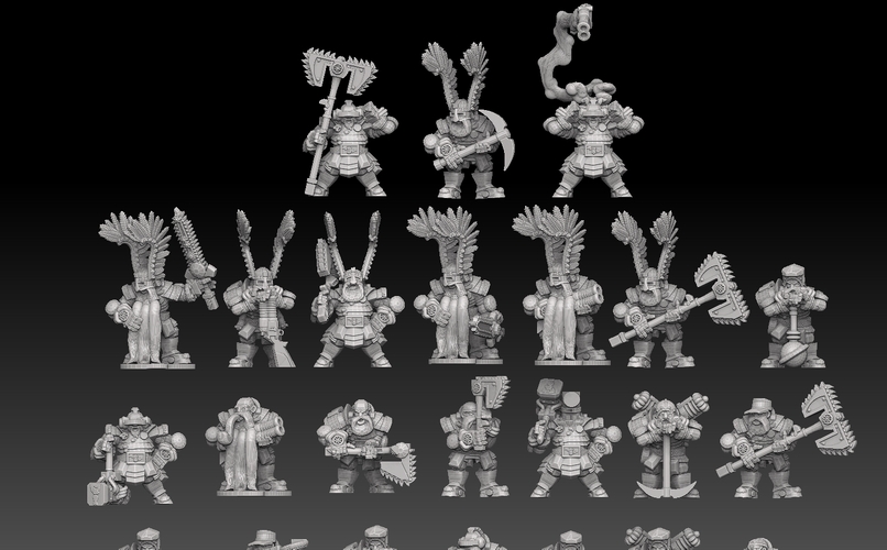 Space Dwarf Megapack Version 2 3D Print 477516