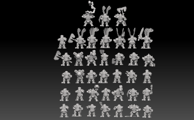 Space Dwarf Megapack Version 2 3D Print 477517