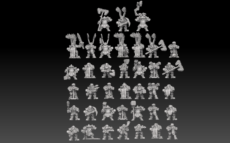 Space Dwarf Megapack Version 2 3D Print 477518