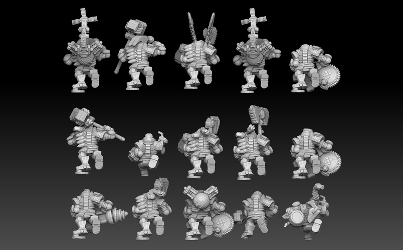 Space Dwarf Berserkers 3D Print 477527