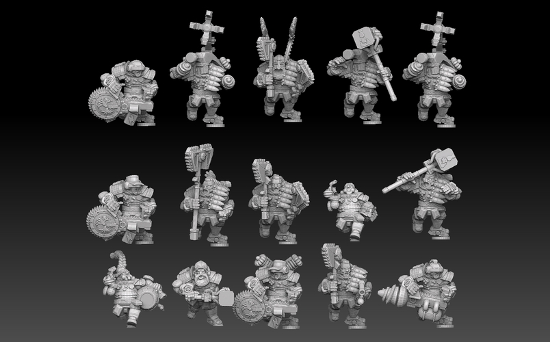 Space Dwarf Berserkers 3D Print 477528